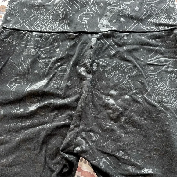 Killstar Black on Black High-Waisted Leggings - Picture 4 of 7